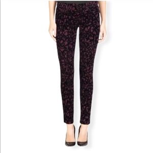 J BRAND Velvet Floral Brocade Skinny Jeans…